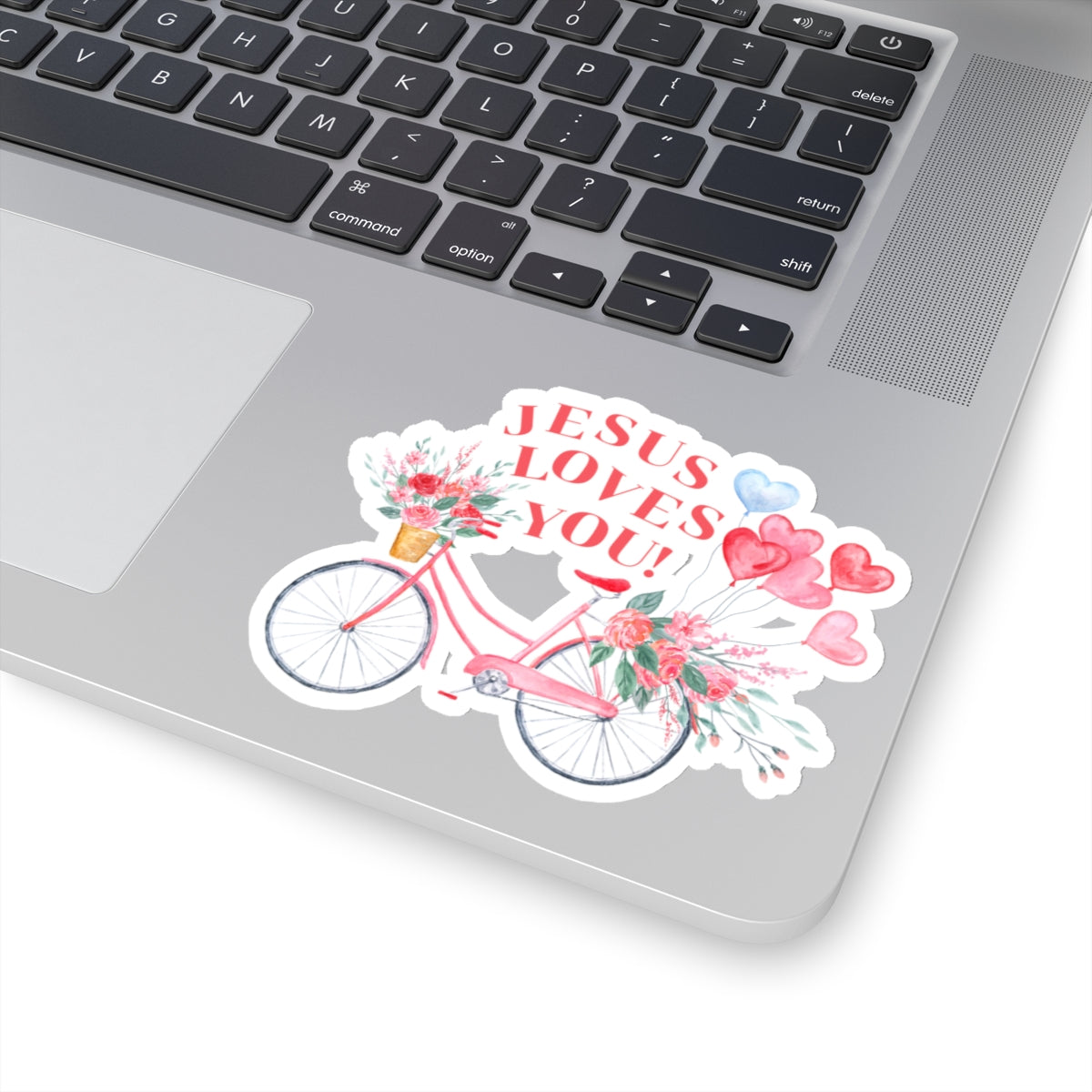 "JESUS LOVES YOU!" bike sticker